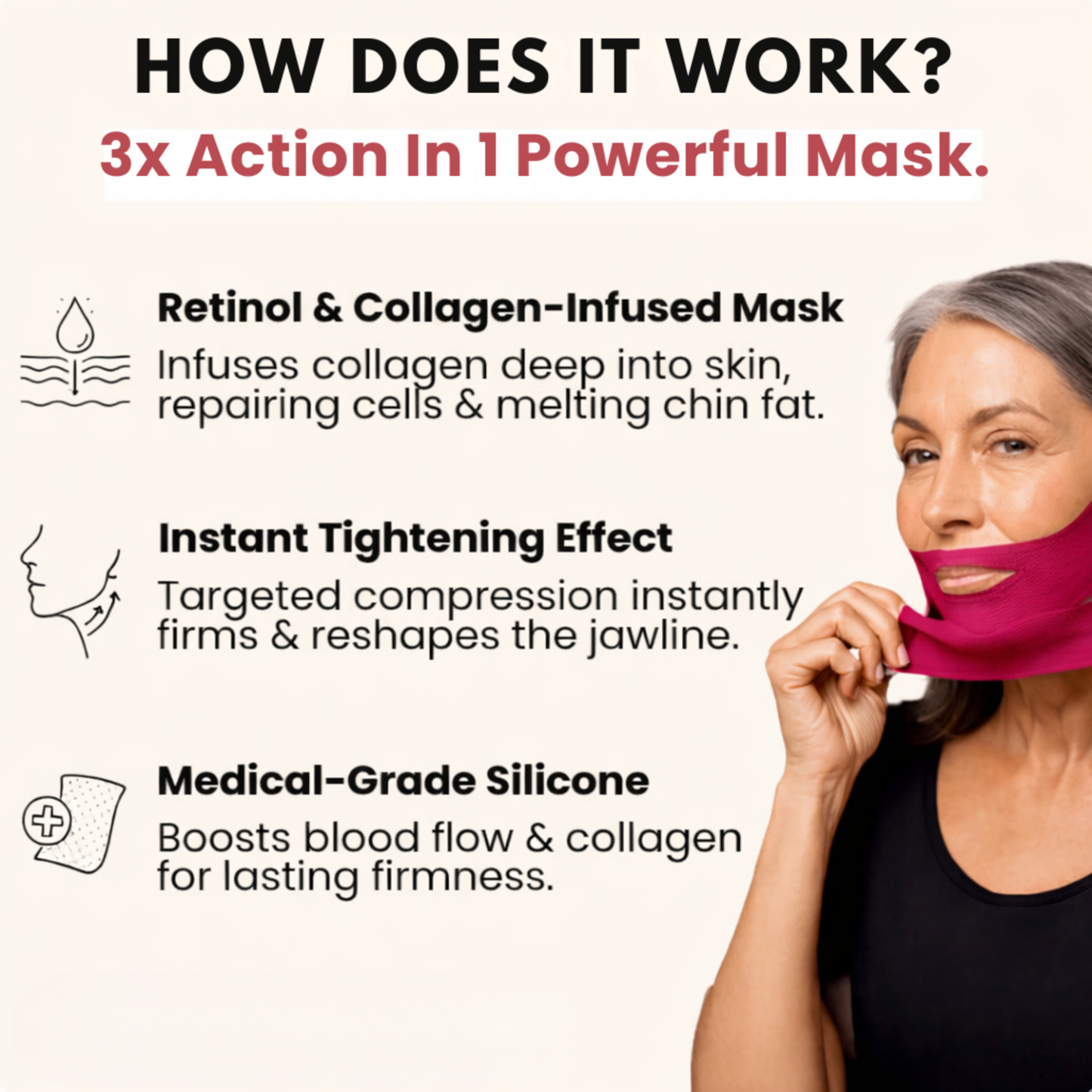 JawGlow Collagen Chin Lifting Gel Mask